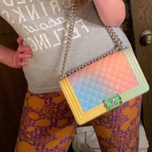 (TRADED) Auth Old Medium Rainbow Chanel Boy Flap - Picture 7 of 8